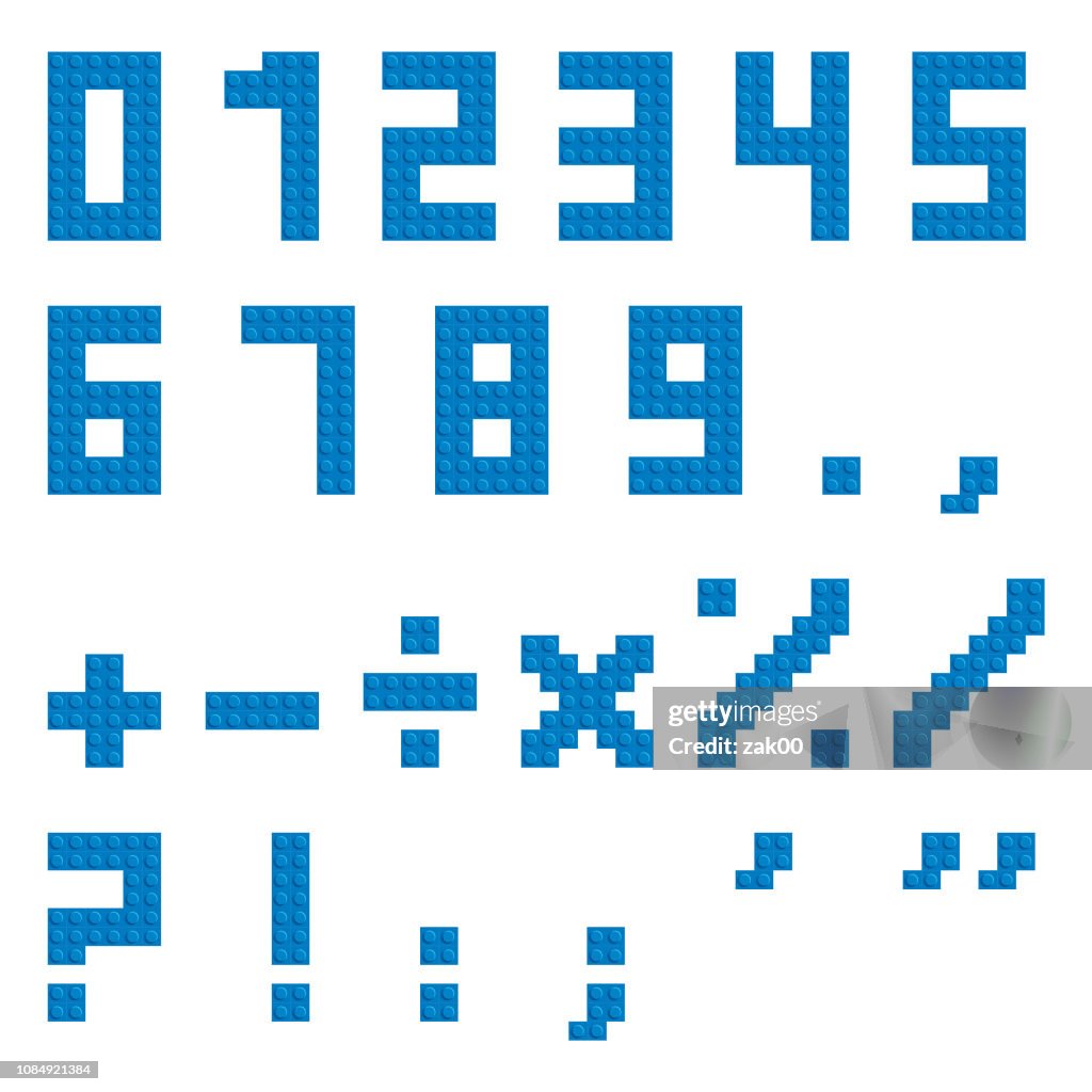 Punctum Numbers Vector Plastic Toy Numbers And Punctuation Marks High-Res Vector ...