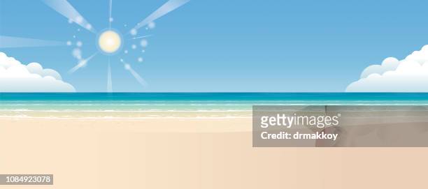 tropical beach background and sand - beach spain stock illustrations