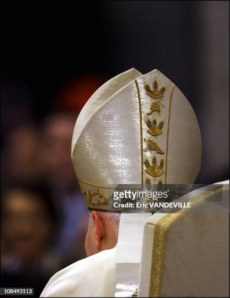 John Paul II during a mass in Rome, Italy on April 07, 2004.