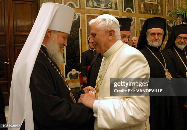 The new Pope Benedict praised dialogue with Muslims for the first time and issued another call for Christian unity, renewing a theme he has made a...