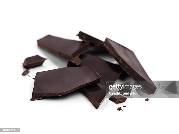 stack of pieces of belgian chocolate - belgian culture stockfoto's en -beelden