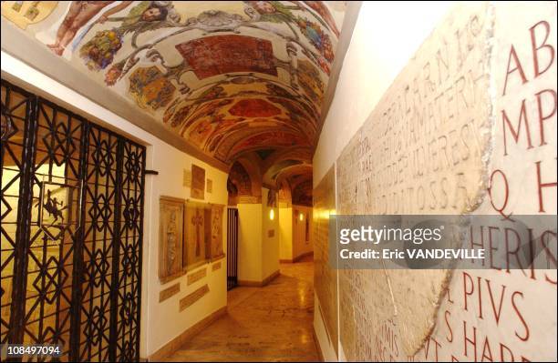 The crypt of St. Peter's Basilica, resting place of 148 Popes from St. Peter to John Paul II in Rome, Vatican City on October 01, 2003.