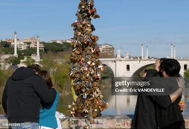 The Bridge of Love: in Rome, lovers hang hundreds of padlocks on a lamp post on the city's most ancient bridge. According to the urban legend, lovers...