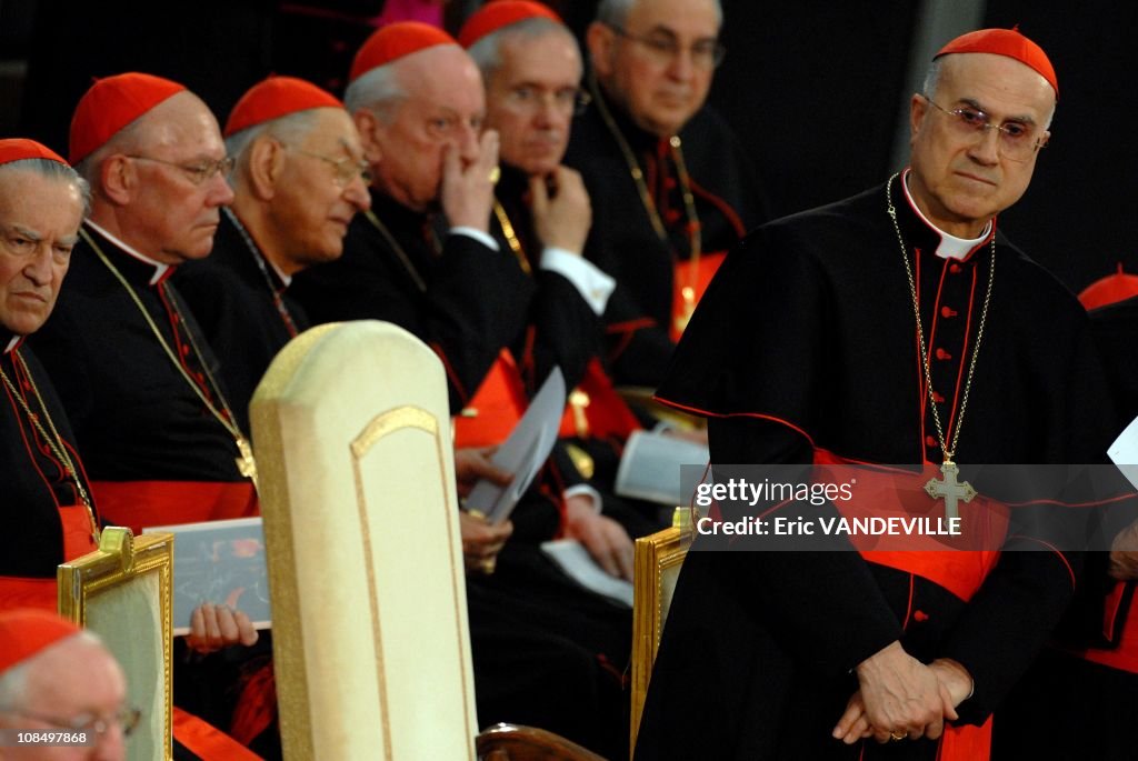 Pope Benedict XVI celebrates his 80th birthday at the Vatican City on April 16, 2007.