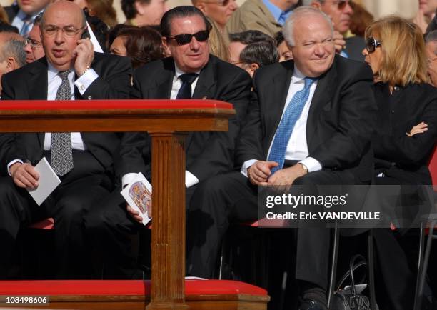 Spanish Foreign Minister Miguel Angel Moratinos attends the beatification mass.The Vatican staged its largest mass beatification ceremony ever,...