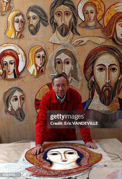 Father Ropnik Father Marko Ivan Rupnik drew the figures in his work on life-size ...