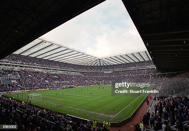 General view of the stadium during the FA Carling Premiership match between Newcastle United and Ipswich Town at St James Park in Newcastle, England....