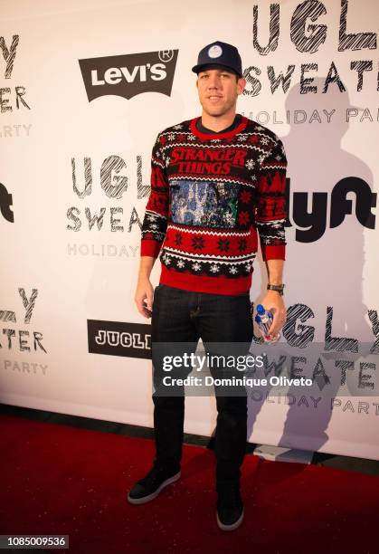 Luke Walton attends Juglife Ugly Sweater Party hosted by NBA player JaVale McGee at Levi Strauss House on December 9, 2018 in West Hollywood,...