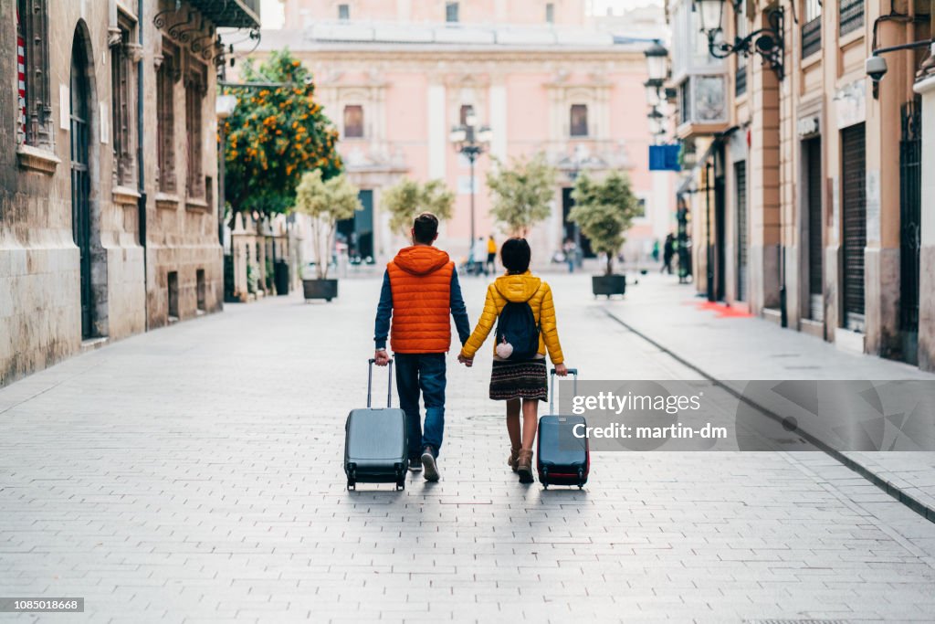 Couple traveling around the world