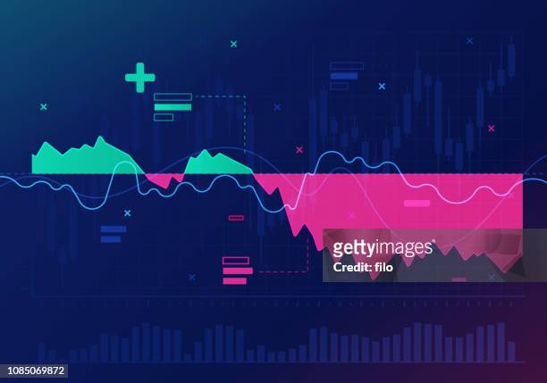 ilustrações de stock, clip art, desenhos animados e ícones de stock market trading financial analysis abstract - gráfico de linhas