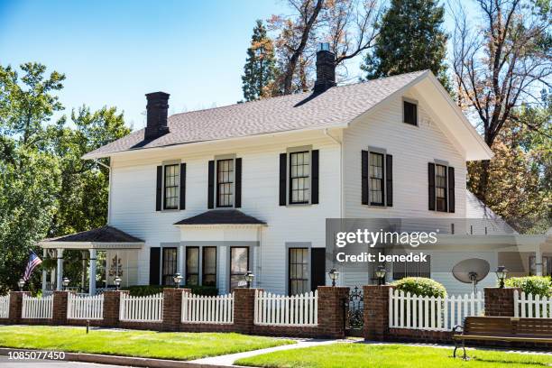 traditional clapboard house in carson city nevada usa - carson city stock pictures, royalty-free photos & images