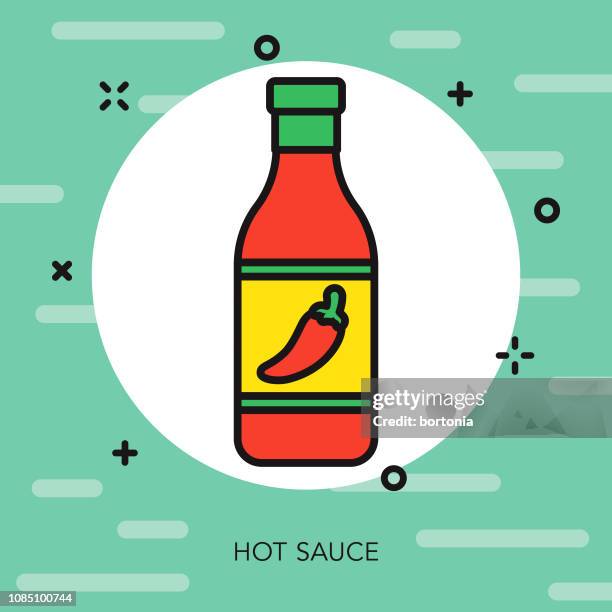 hot sauce meal kit icon - hot sauce stock illustrations