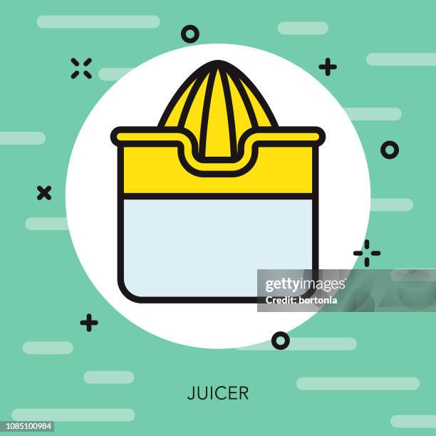 juicer meal kit icon - juice squeeze stock illustrations