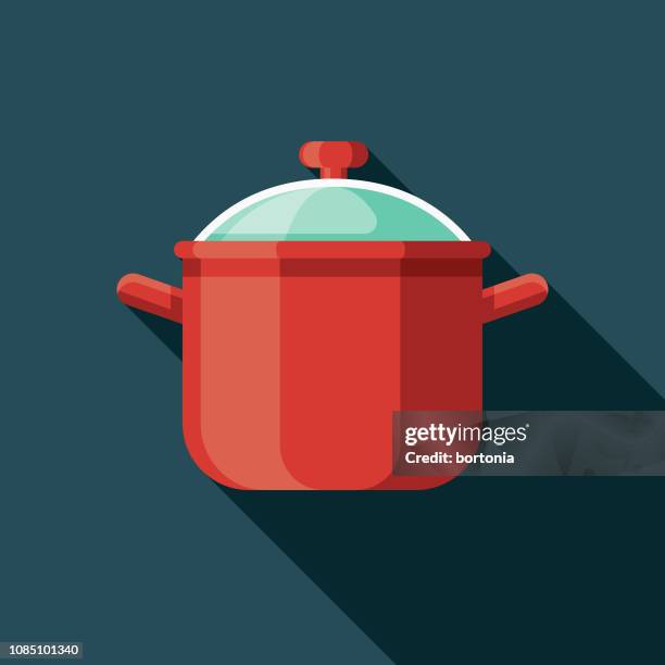 pot meal kit icon - stew pot stock illustrations