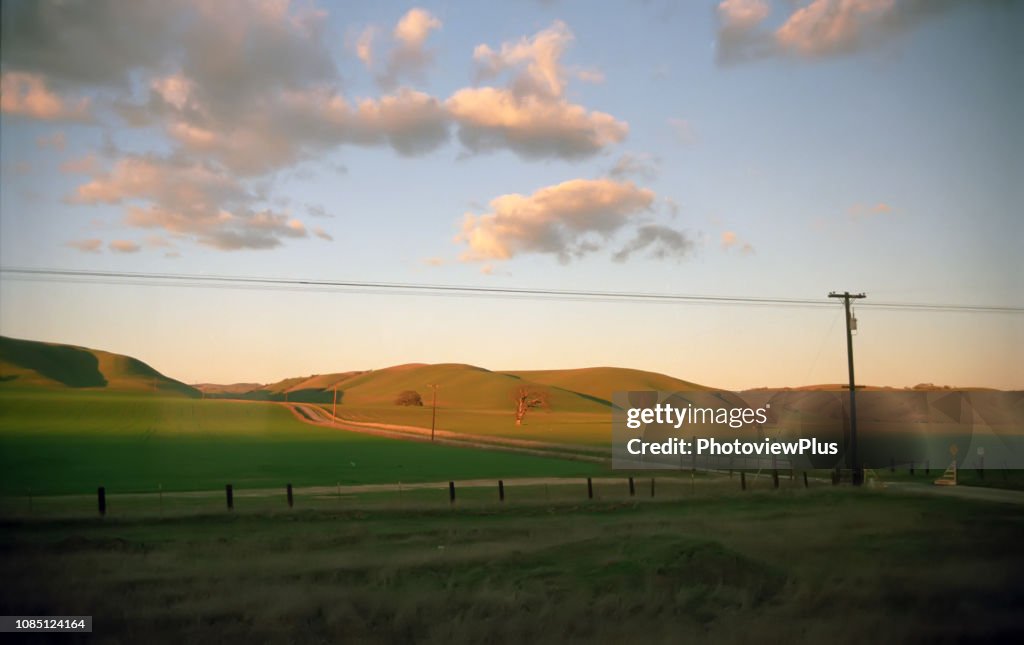 Background: The San Joaquin Valley, Evening Light