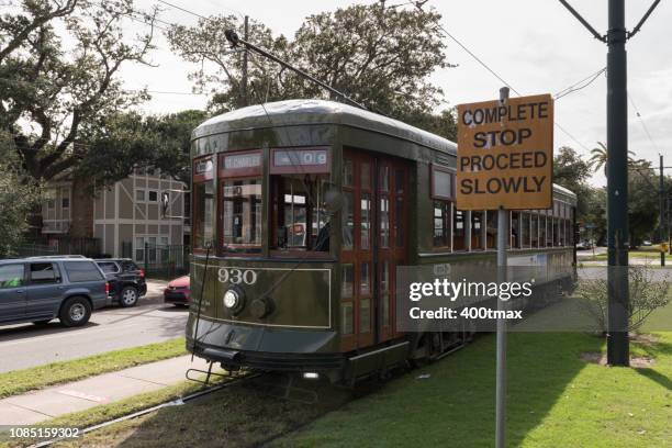 st. charles street car - new orleans streetcar stock pictures, royalty-free photos & images