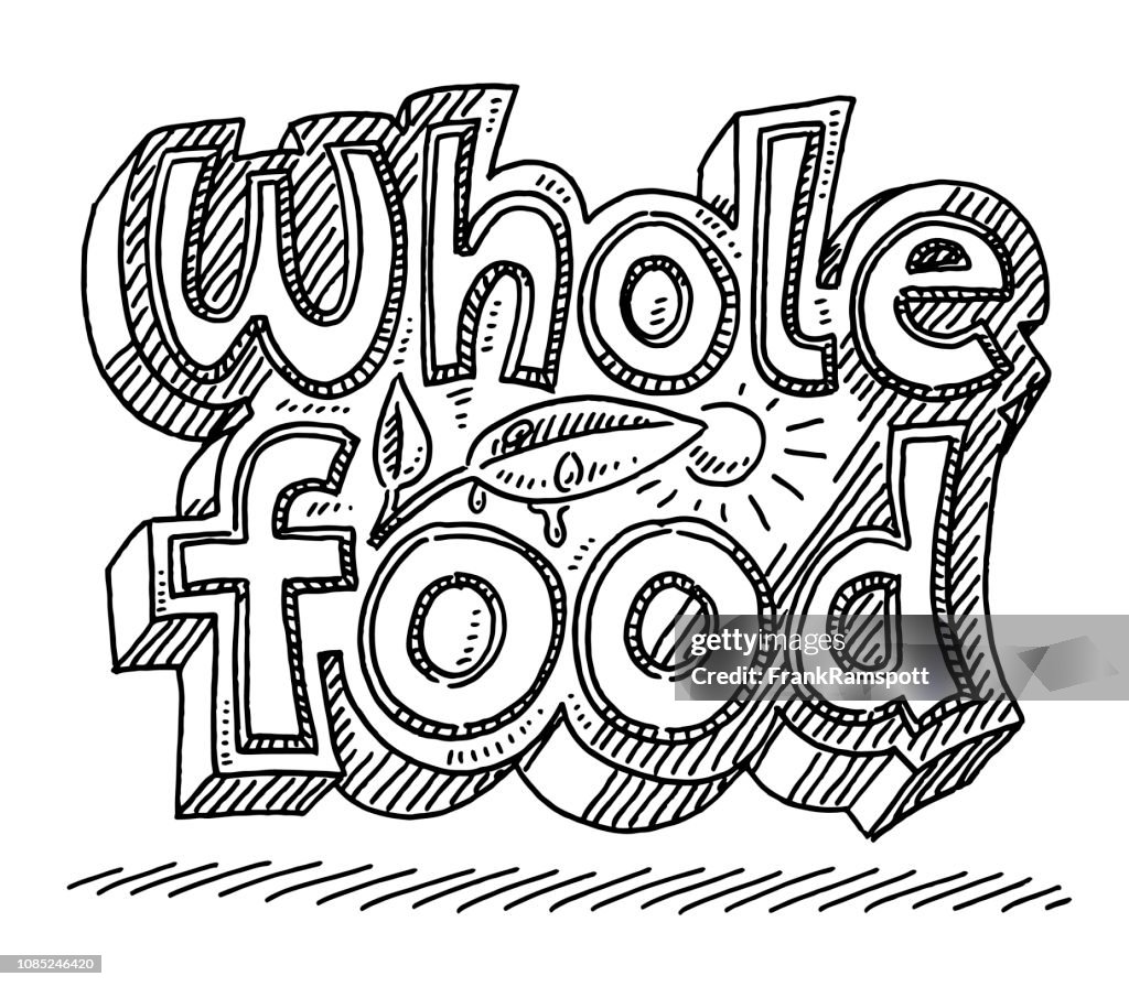 Wholefood Text Label Drawing