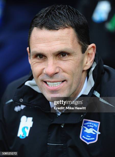 Brighton manager Gus Poyet looks on during the FA Cup Sponsored by E.ON 4th Round match between Watford and Brighton & Hove Albion at Vicarage Road...