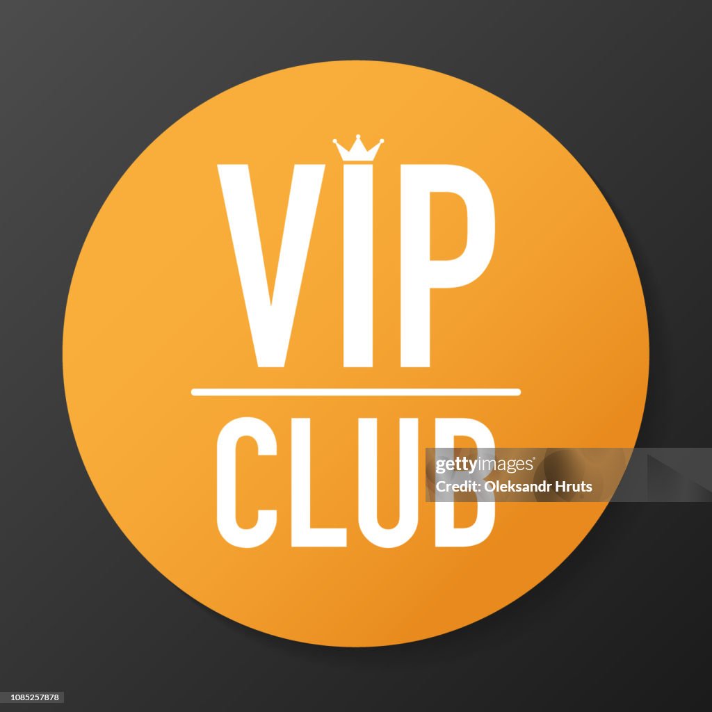 Vip Club Sign Script Vip Club Label On Black Background Vector Illustration High-Res Vector ...