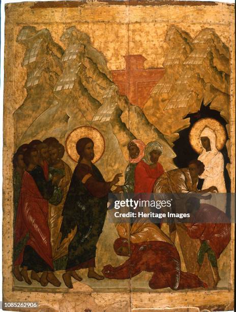 The Resurrection of Lazarus, 1560s. Found in the Collection of State Russian Museum, St. Petersburg.