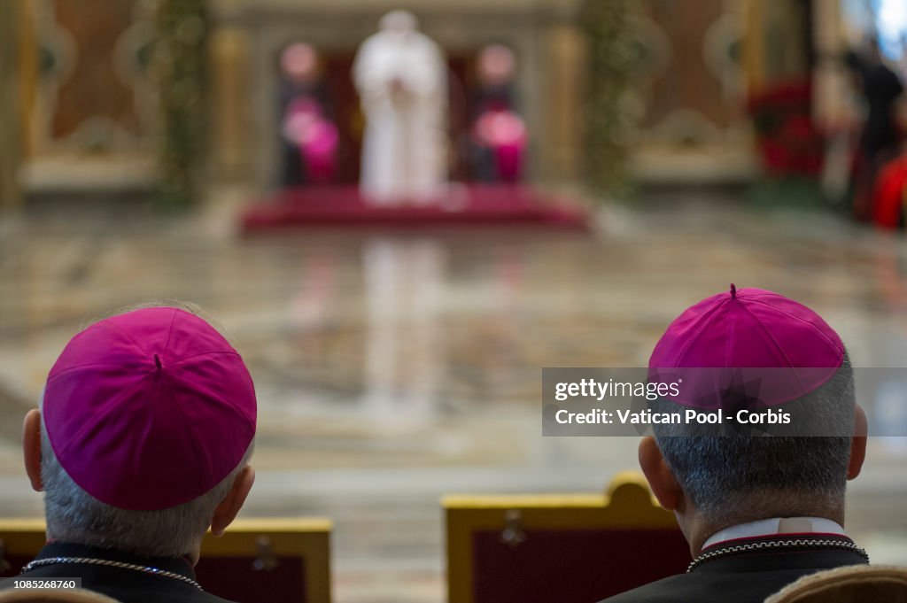 Pope Francis exchanges Christmas Greetings with Roman Curia, on... News