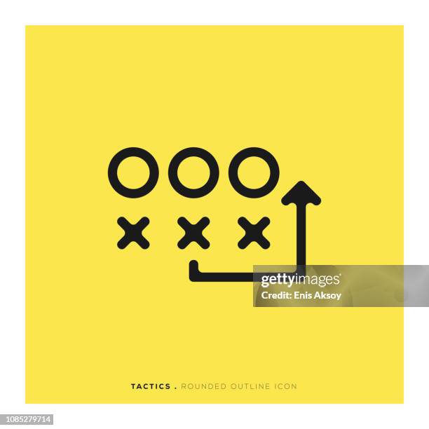 abgerundete liniensymbol taktik - spiel sport stock-grafiken, -clipart, -cartoons und -symbole