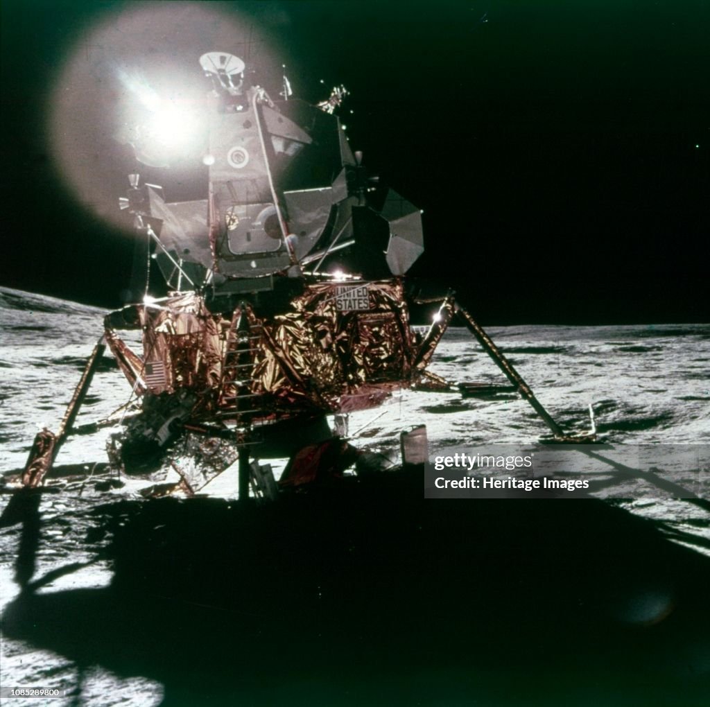 Lunar Module Antares On The Moon,