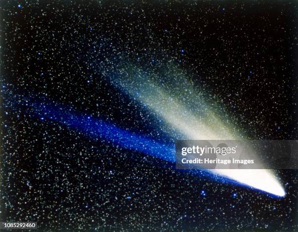 Comet West near the Sun, 1976. Comet West was described as one of the brightest objects to pass through the inner solar system in 1976. The ion tale...