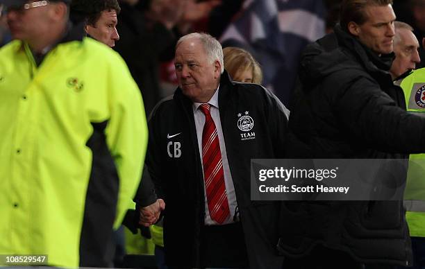 Aberdeen manager Craig Brown after the Co-Operative Insurance Cup Semi Final between Aberdeen and Celtic at Hampden Park on January 29, 2011 in...