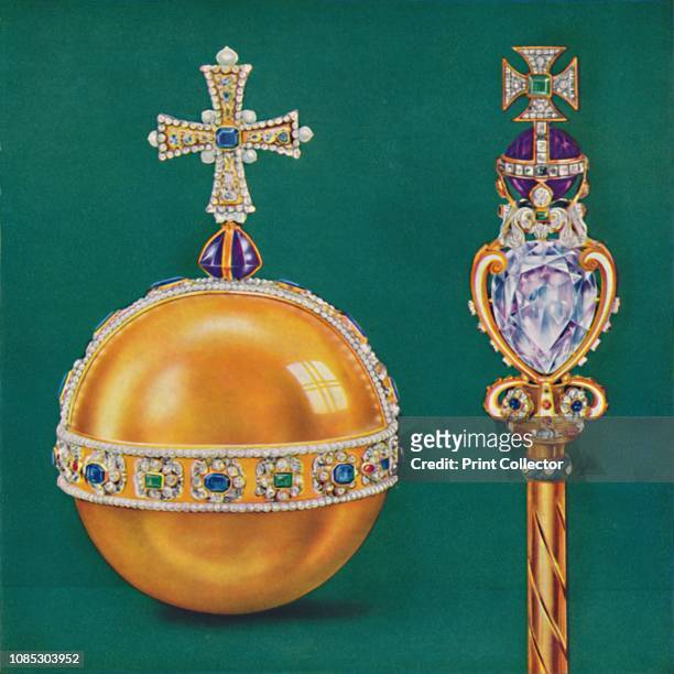 The King's Orb and Sceptre', 1937. From "The Crowning of The King and Queen". [Evans Brothers Limited, London, 1937]Artist Unknown.
