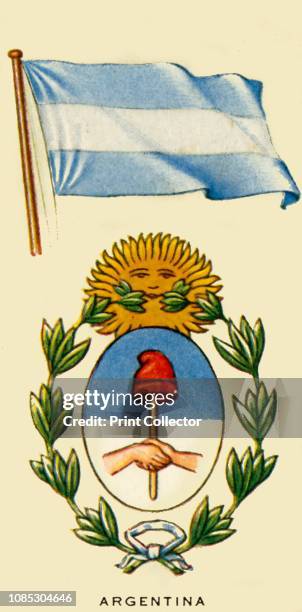 Argentina', circa 1935. From "An Album of National Flags and Arms". [John Player & Sons, circa 1935]Artist Unknown.
