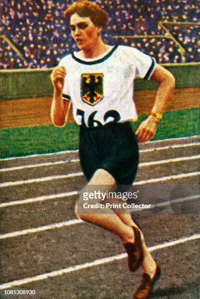 German runner Lina Radke, 1928. Radke was the first Olympic champion in the women's 800 metres, winning a gold medal at the 1928 Summer Olympics,...