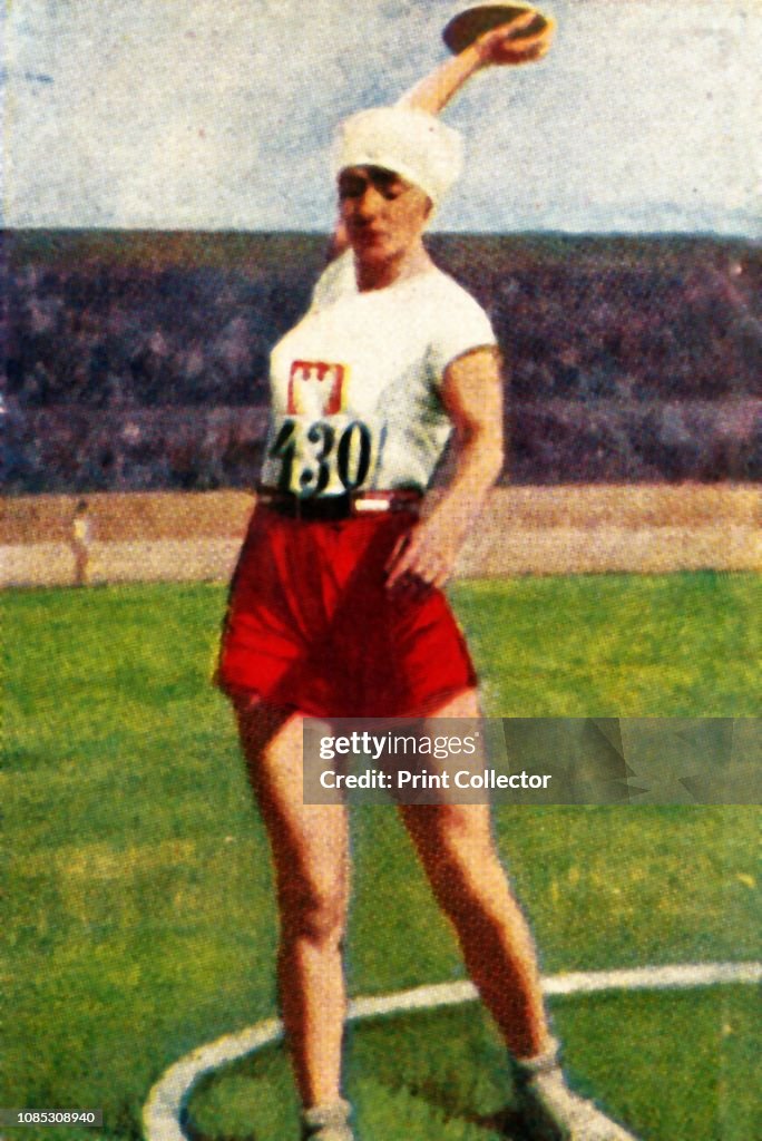 Halina Konopacka of Poland, world champion discus-thrower, 1928 ...