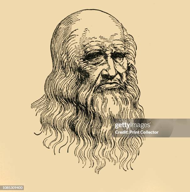 Leonardo Da Vinci'', . Portrait of Italian Renaissance artist, sculptor, engineer and inventor Leonardo da Vinci , whose scientific drawings featured...