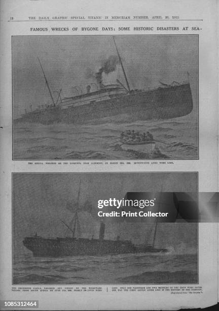 Famous Wrecks of Bygone Days: Some Historic Disasters at Sea - Recalled by the Disaster which has Overtaken the Titanic', April 20, 1912. 'The...