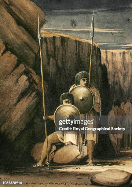 Adel Bedouins watching the march of a Kafila, Ethiopia.