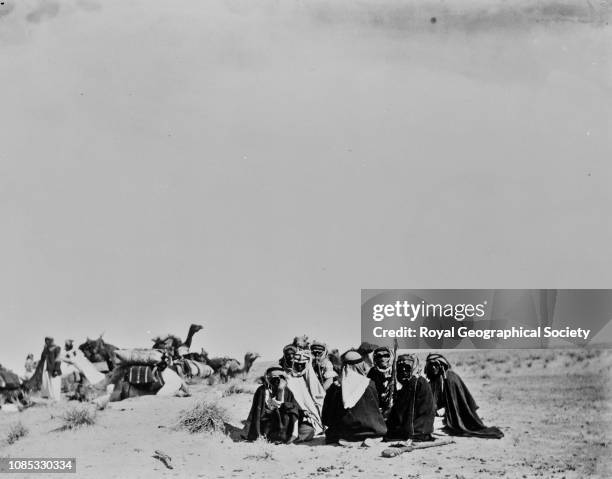 Midday halt for coffee in the desert, Kuwait.