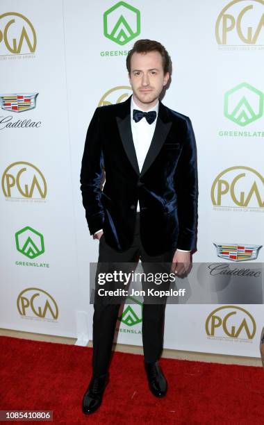 Joseph Mazzello attends the 30th annual Producers Guild Awards at The Beverly Hilton Hotel on January 19, 2019 in Beverly Hills, California.