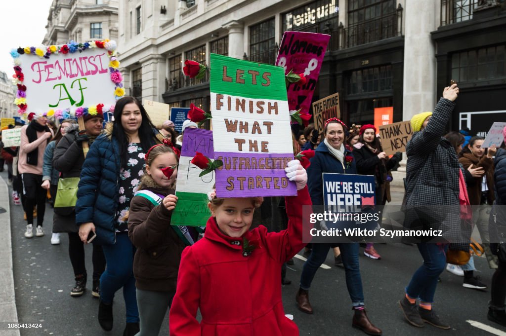 Women's March And Rally In London
