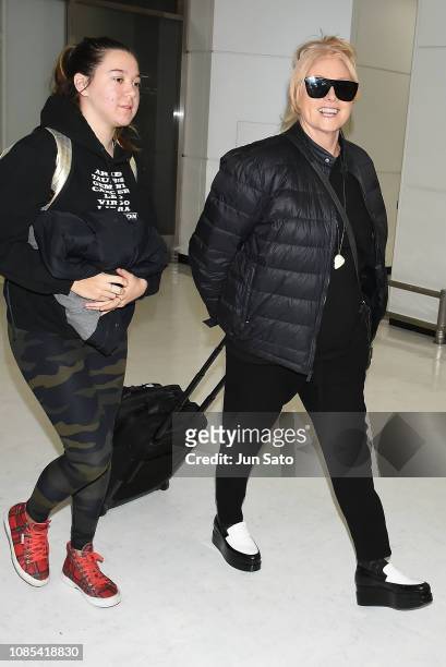 Deborra-Lee Furness and Ava Eliot Jackman are seen upon arrival at Narita International Airport on January 20, 2019 in Narita, Japan.