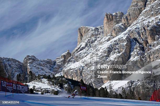 General view during the Audi FIS Alpine Ski World Cup Women's Super G on January 20, 2019 in Cortina d'Ampezzo Italy.
