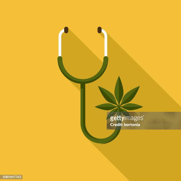 prescription flat design marijuana icon - cannabis medicinal stock illustrations