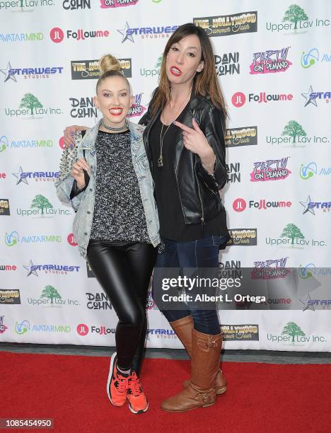 Carly Lind and Martine Beerman attend Danielle Cohn's Music Video Release Party For "Lights Camera Action!" held at Starwest Studios on January 19,...