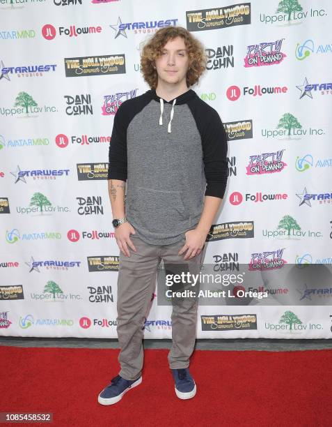 Brandon Whitaker attends Danielle Cohn's Music Video Release Party For "Lights Camera Action!" held at Starwest Studios on January 19, 2019 in...