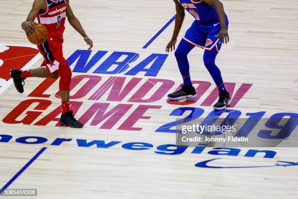 Illustration during the NBA game against Washington Wizards and New York Knicks at The O2 Arena on January 17, 2019 in London, England. England as...