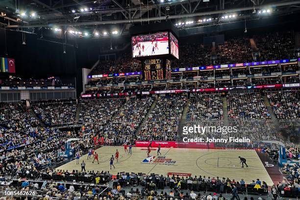 Illustration General View O2 Arena during the NBA game against Washington Wizards and New York Knicks at The O2 Arena on January 17, 2019 in London,...