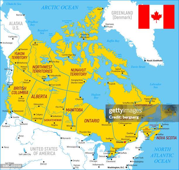 Canada Rivers Political Map Map Of Canada With Lakes And Rivers