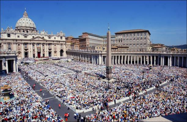 Hundreds of thousands of pilgrims jam St Peter's square to see pope John Paul II make a Saint of Padre Pio, a 20th century mystic monk who is said to...