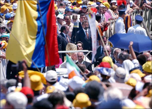 Hundreds of thousands of pilgrims jam St Peter's square to see pope John Paul II make a Saint of Padre Pio, a 20th century mystic monk who is said to...