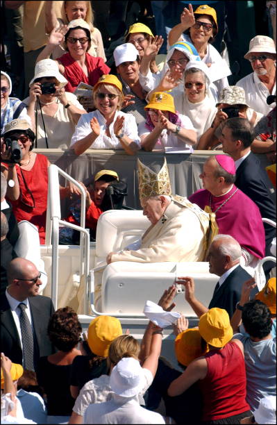 Hundreds of thousands of pilgrims jam St Peter's square to see pope John Paul II make a Saint of Padre Pio, a 20th century mystic monk who is said to...